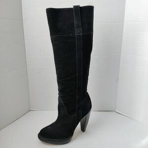 KORS Michael Kors Black Suede Tall Knee Boots Sz 7.5